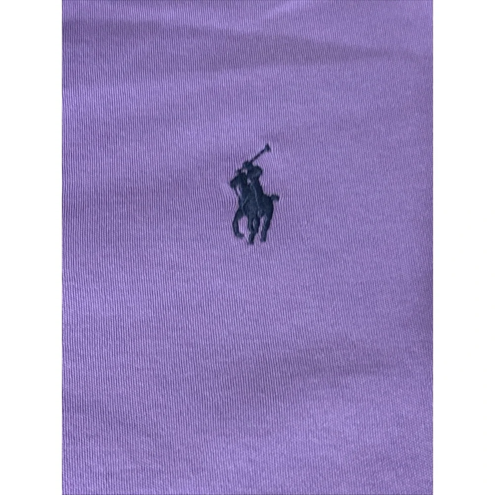 Polo Ralph Lauren Polo Shirt Men's Large Purple Pony Logo Cotton Classic Fit